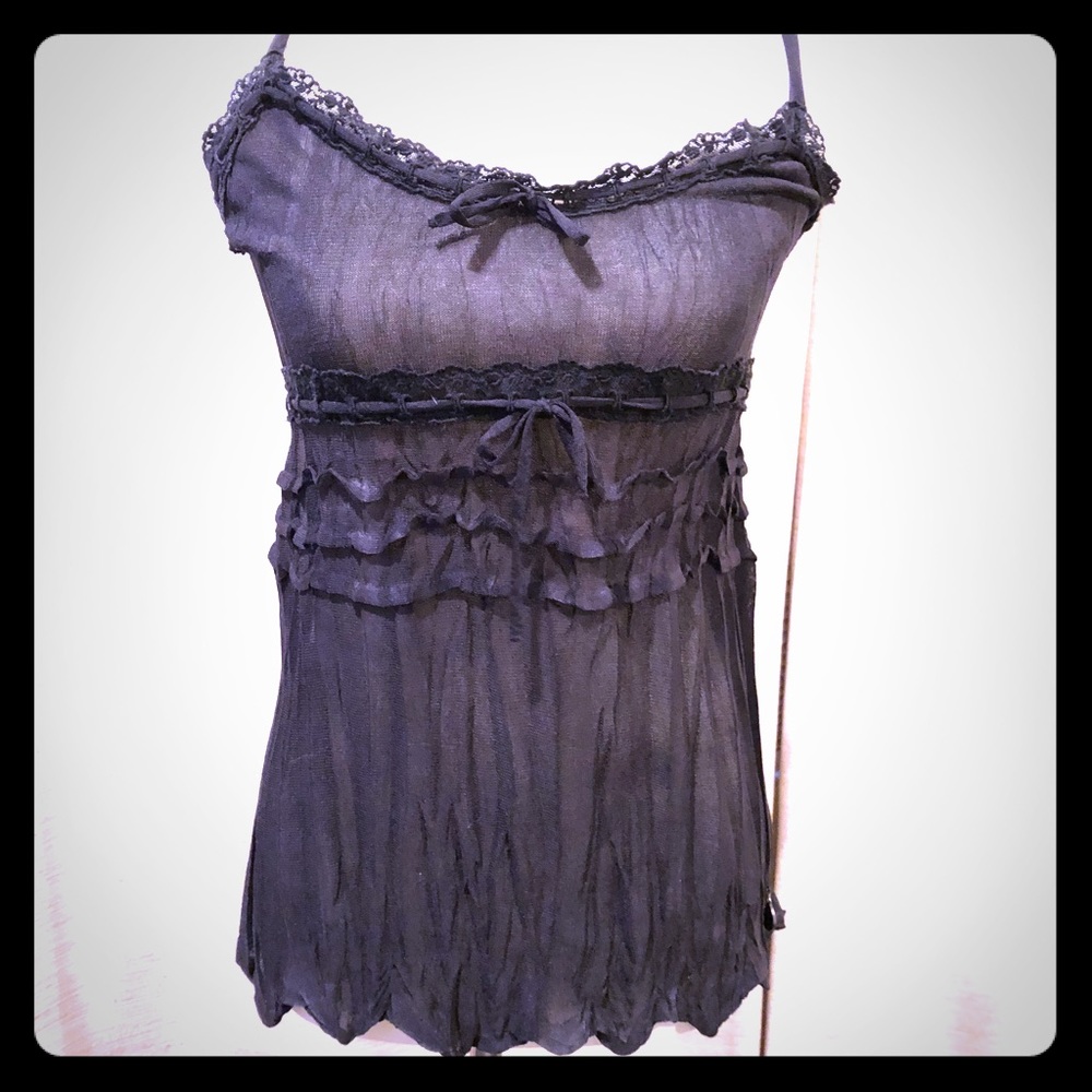 SOLD Black Galliano top